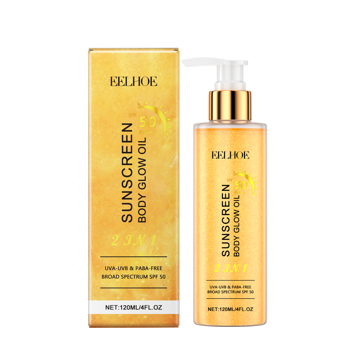SPF 50 Gold Glow Oil - Sun Protection With Luminous Shine