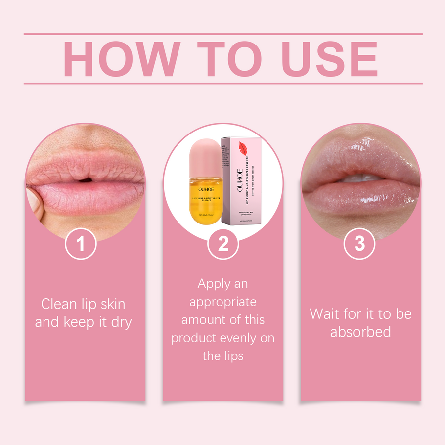 Ginger Lip Oil - Plumping Glass Roll-On for Dry Lips