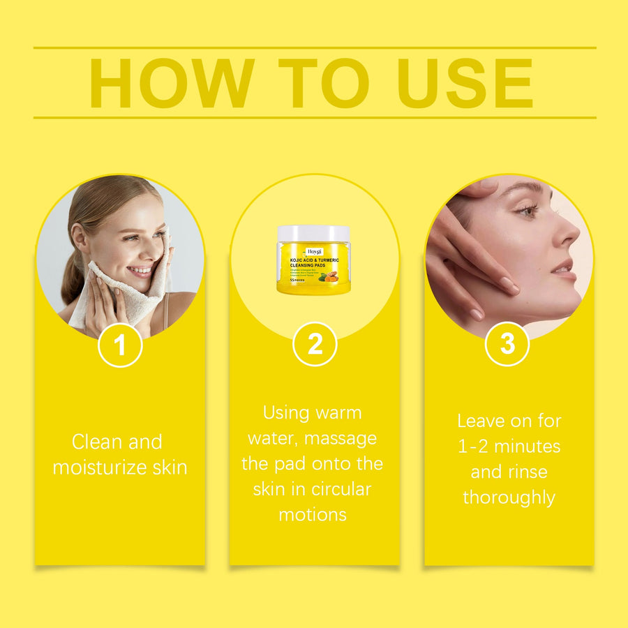Turmeric Kojic Acid Cleansing Pads for Brighter Skin