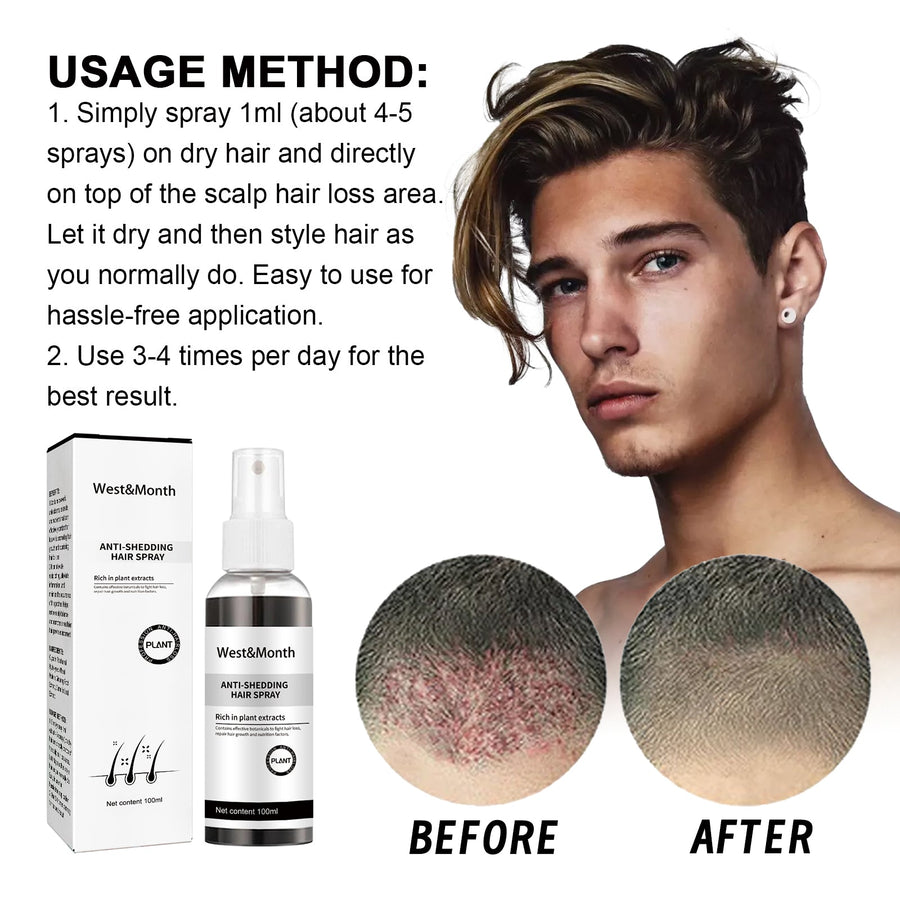 Anti-Shedding Hair Spray for Targeted Hairline Care
