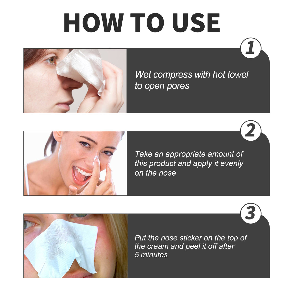 Blackhead Cleansing Cream With 60 Nose Pore Strips