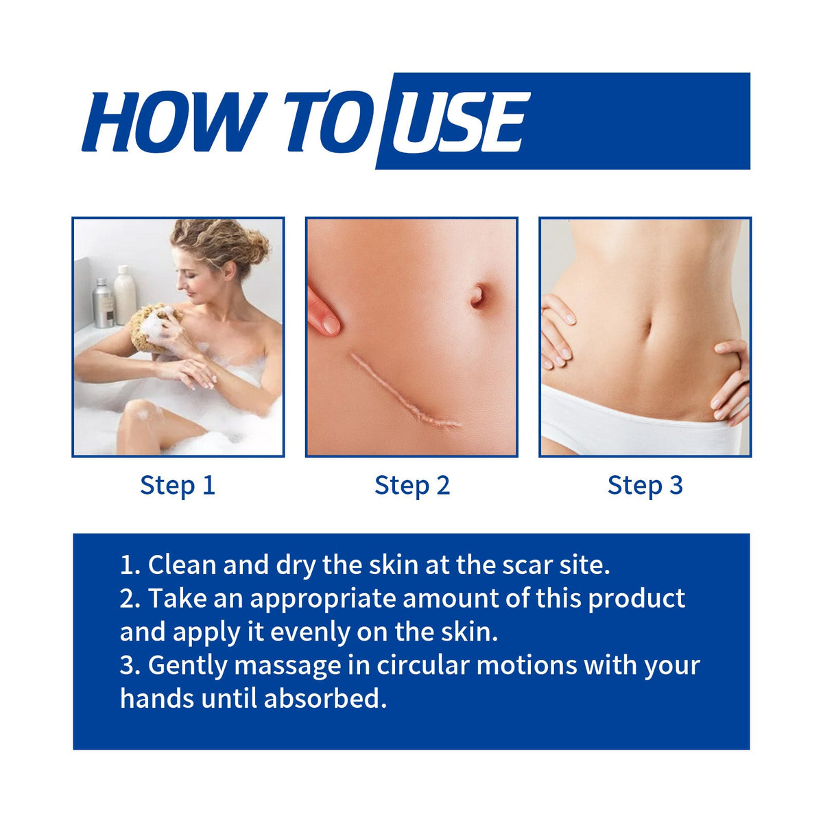 Ouhoe Scar Repair Cream, Gentle Repair Smooth Skin Fade Afte