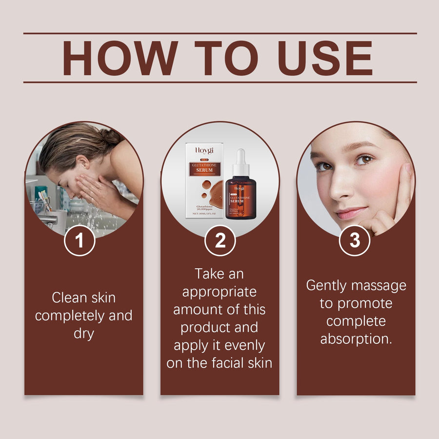 Glutathione Facial Serum 20,000ppm Brightening Elasticity
