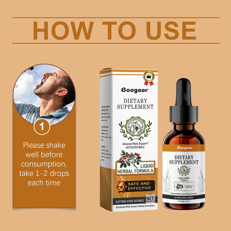 Men's Energy Supplement Drops — Boost Vitality & Mental