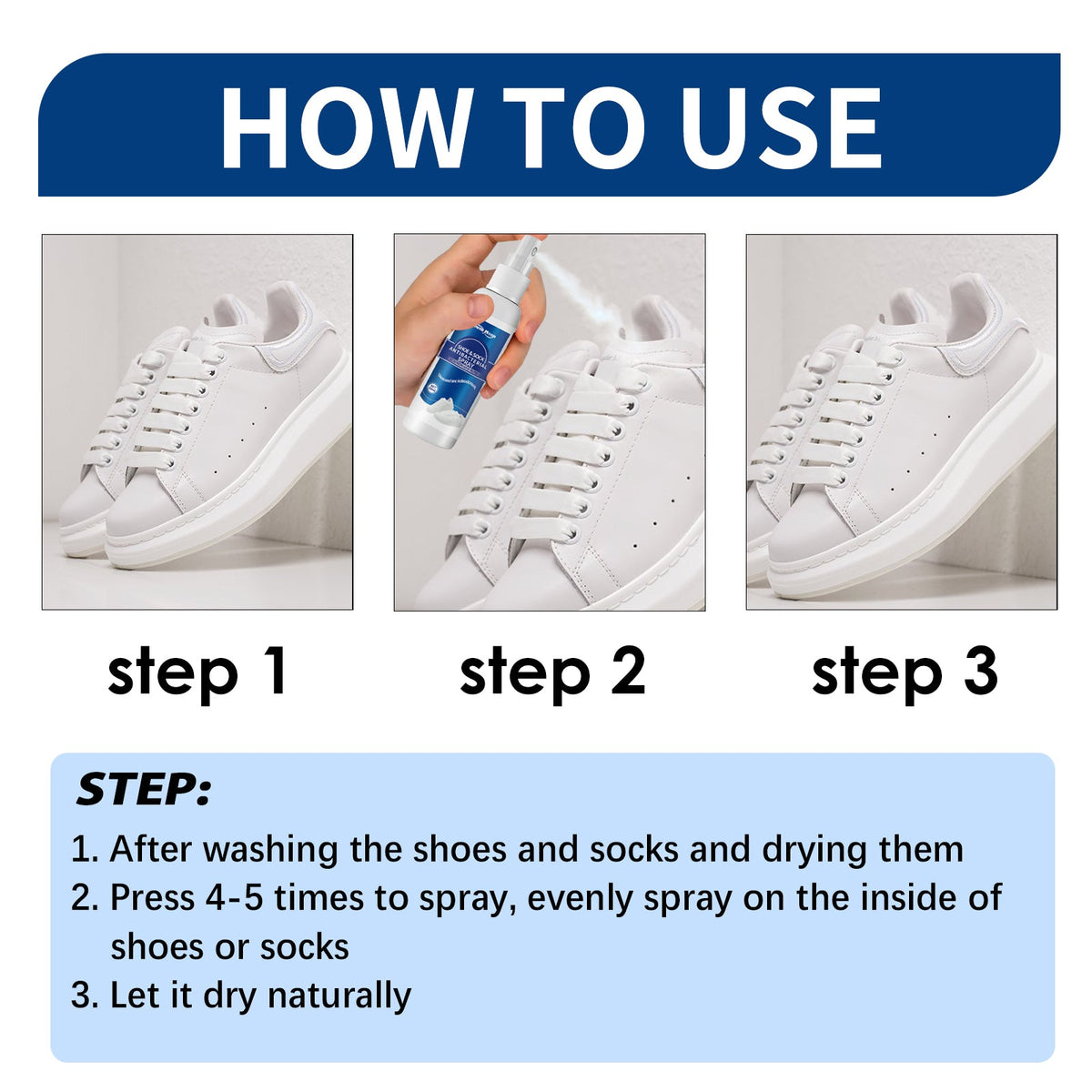 Antibacterial Shoe Spray — South Moon Odor Eliminator
