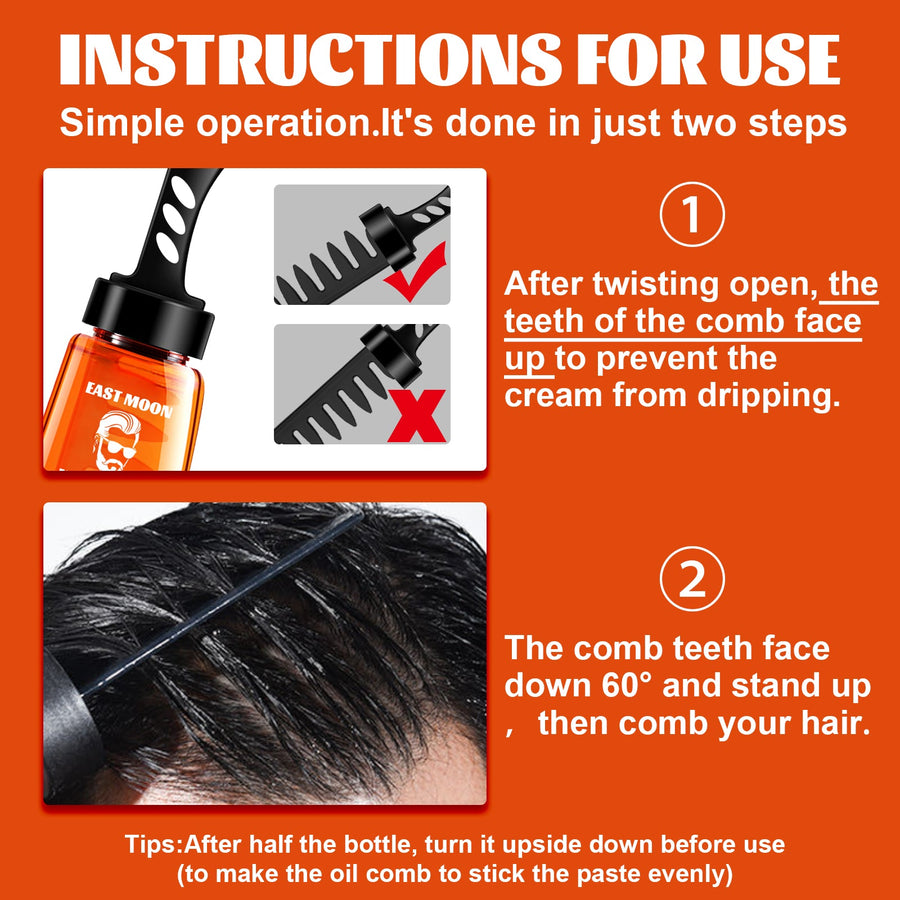 Men's Hair Wax Comb for Lasting, Non-Greasy Style