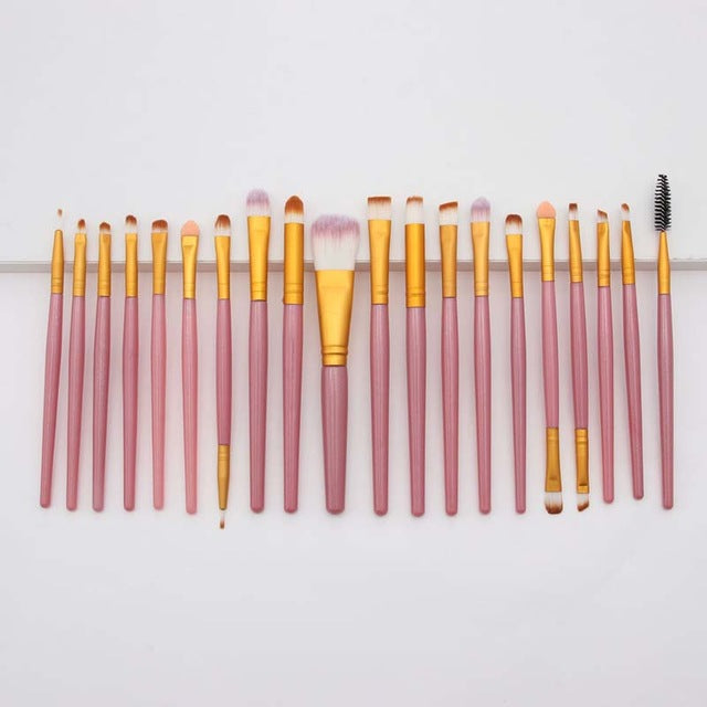 20‑Piece Makeup Brush Set — Complete Face &amp; Eye Kit