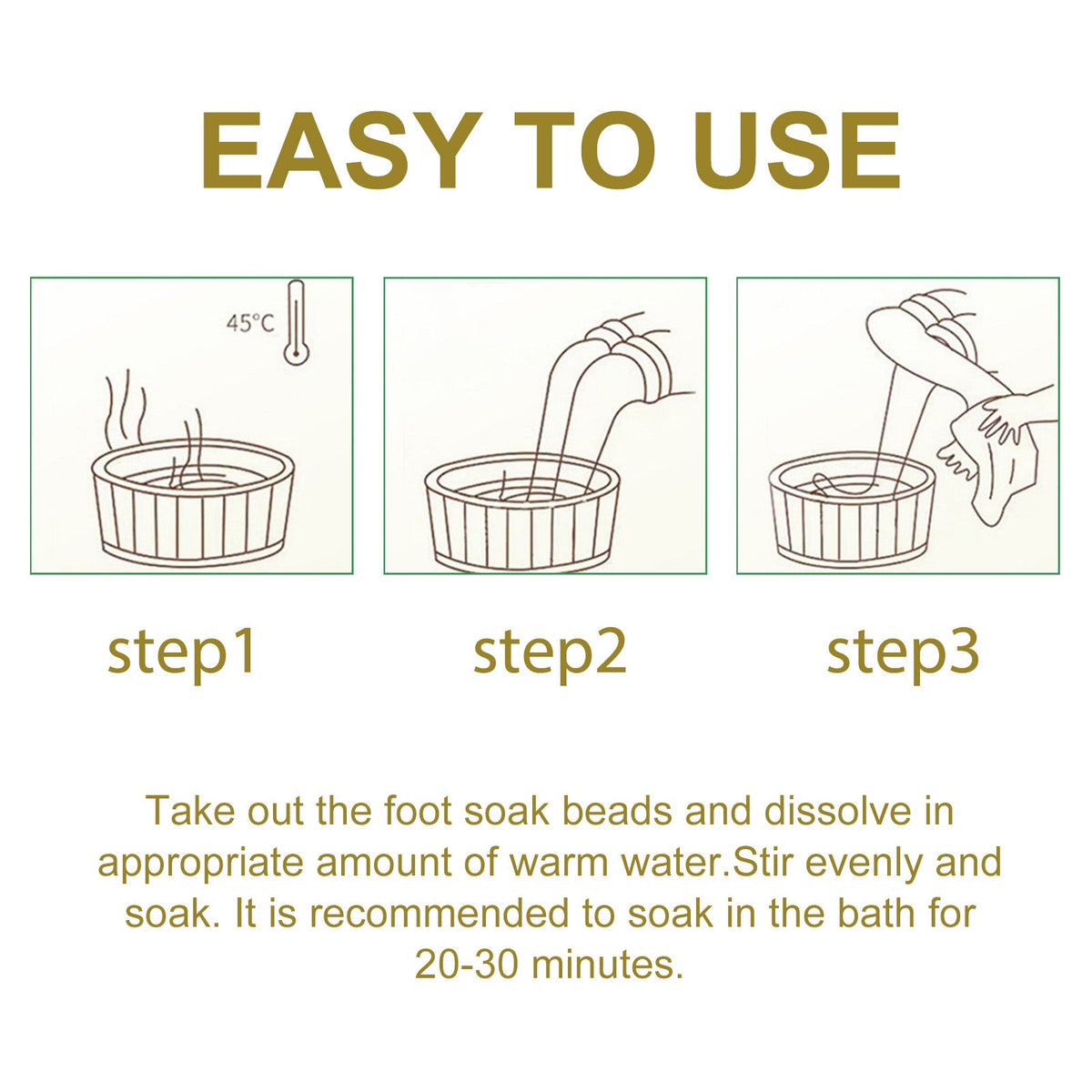 Lymphatic Drainage Foot Soak Beads for Leg Swelling Relief