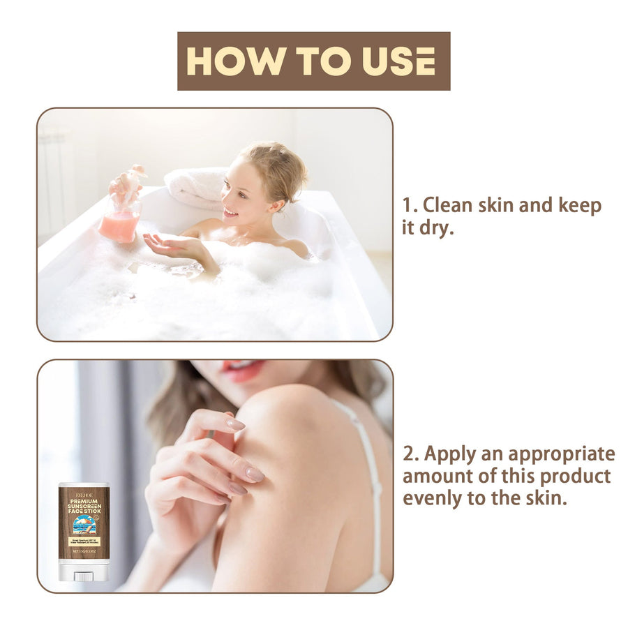 SPF 30 Sunscreen Stick for Face - Sweatproof Sun Stick