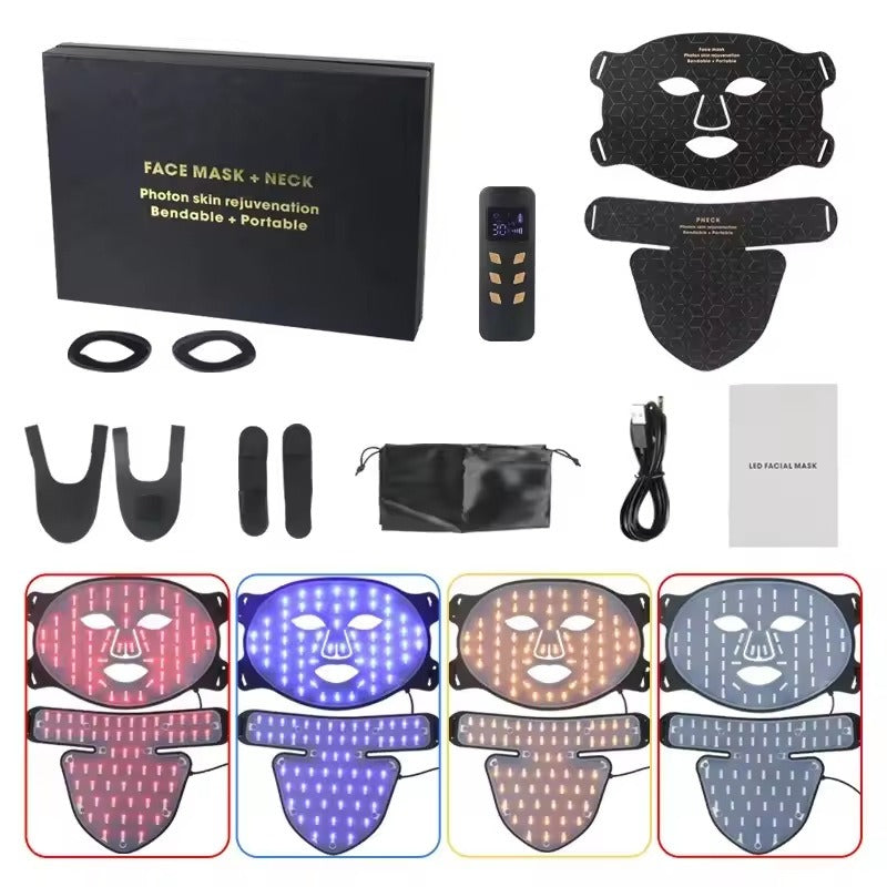 LED Light Therapy Mask for Face and Neck Rejuvenation