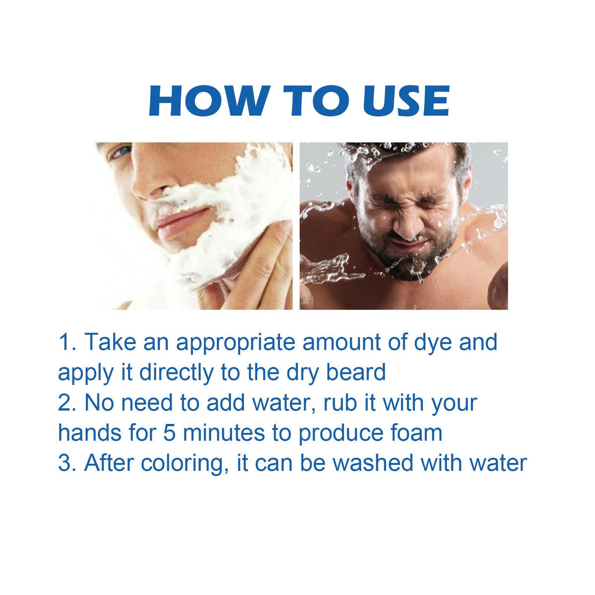 Beard Dye Shampoo — Jet Black in 5 Minutes, Plant-Based
