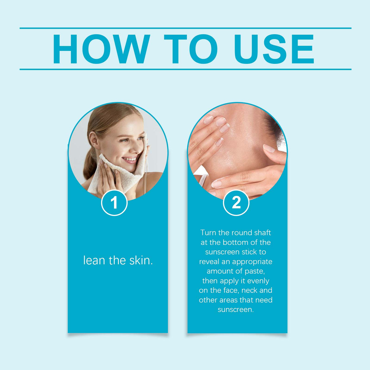 SPF 50+ Moisturizing Sunscreen Stick, Non-Greasy Waterproof