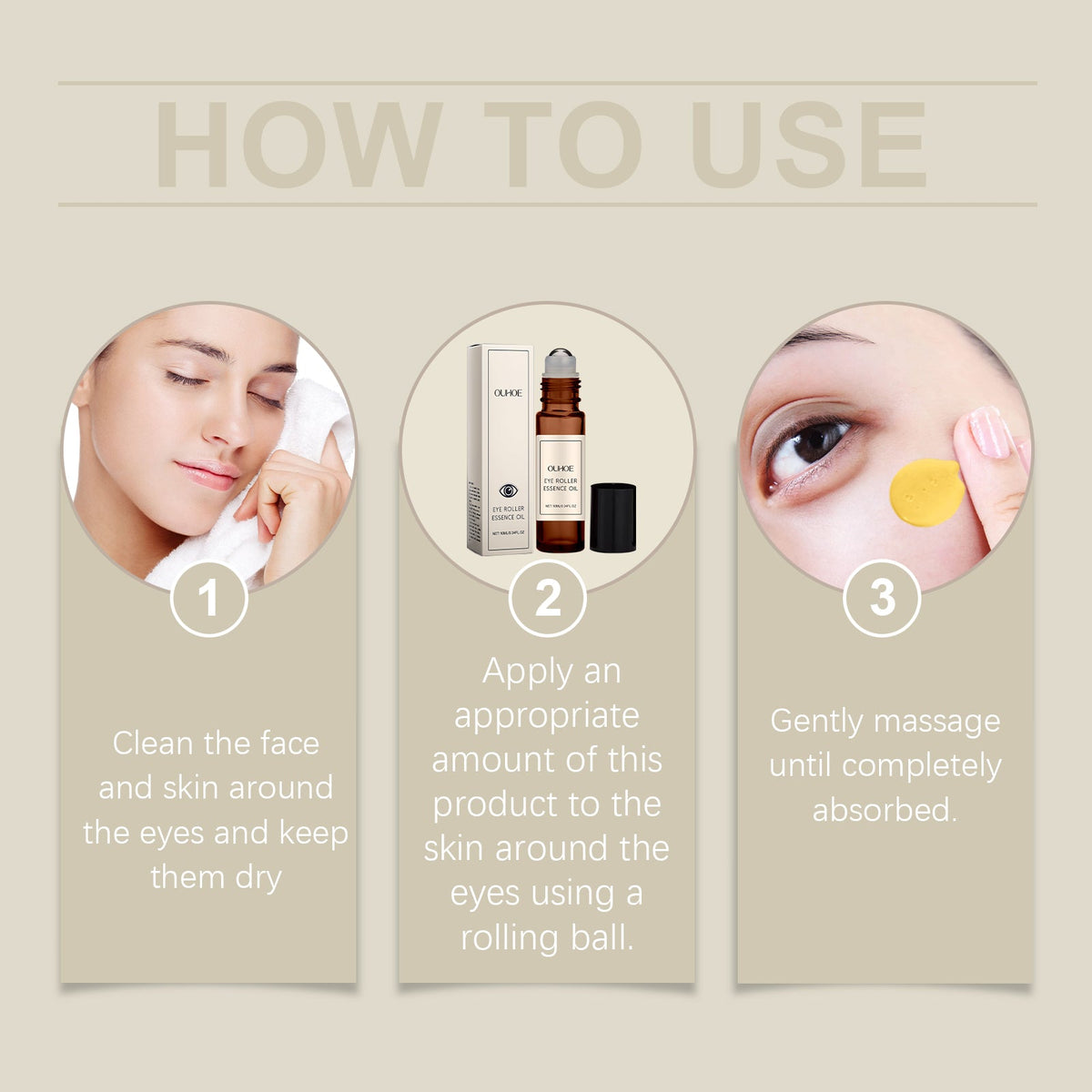 Eye Ball Essence Oil Roller for Fine Lines & Firming