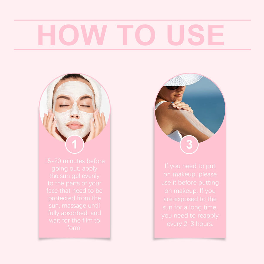 SPF 50+ Sun Gel Moisturizer With No White Cast