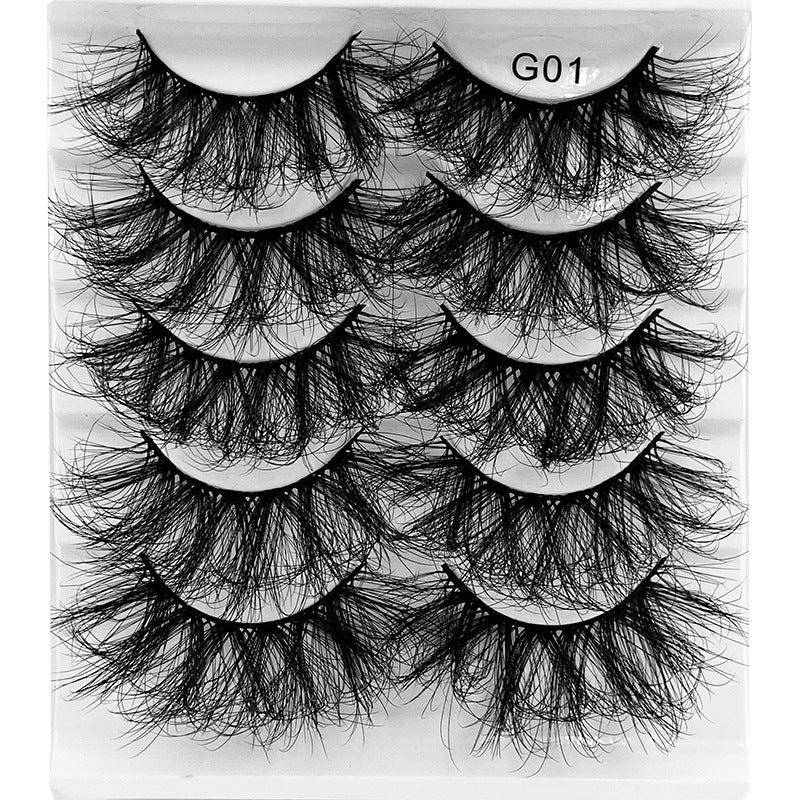 False Eyelashes 8D Fluffy Volume, 5-Pair Glam Set