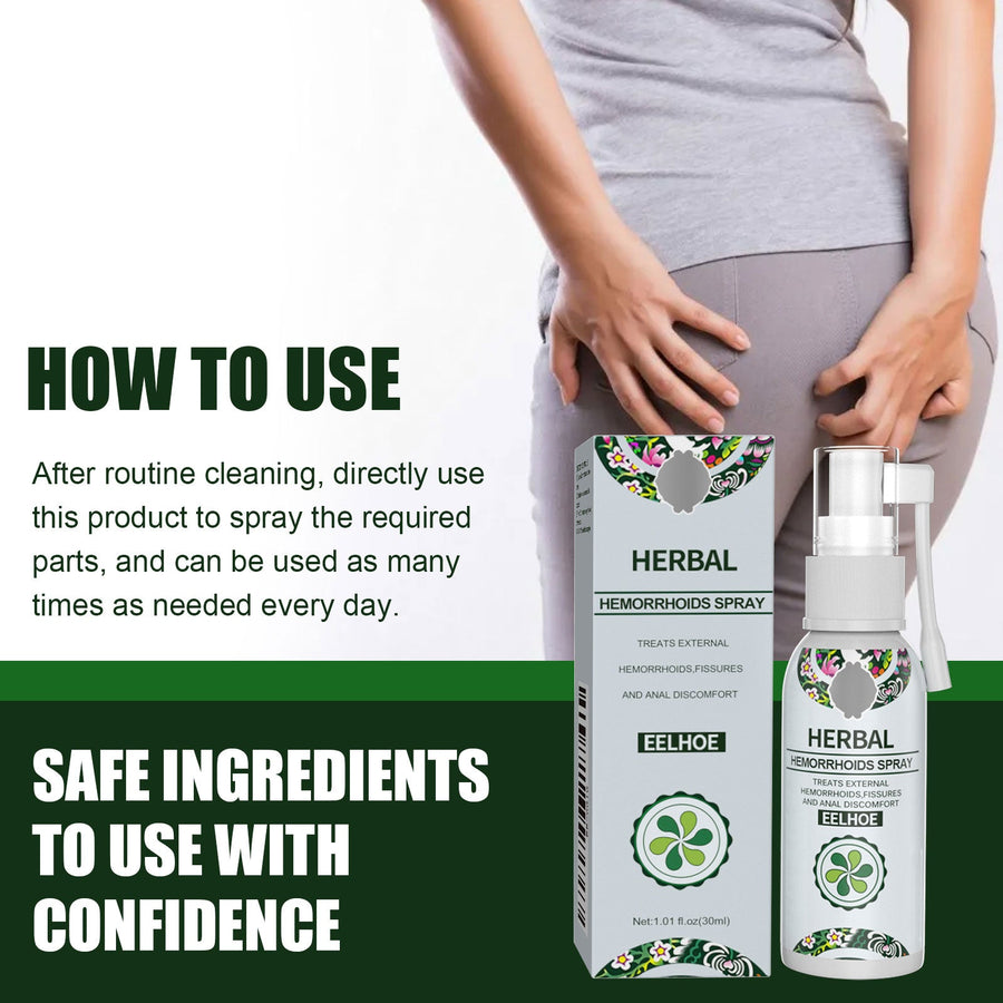 Herbal Hemorrhoids Spray — Rapid Soothing Relief, 30ml