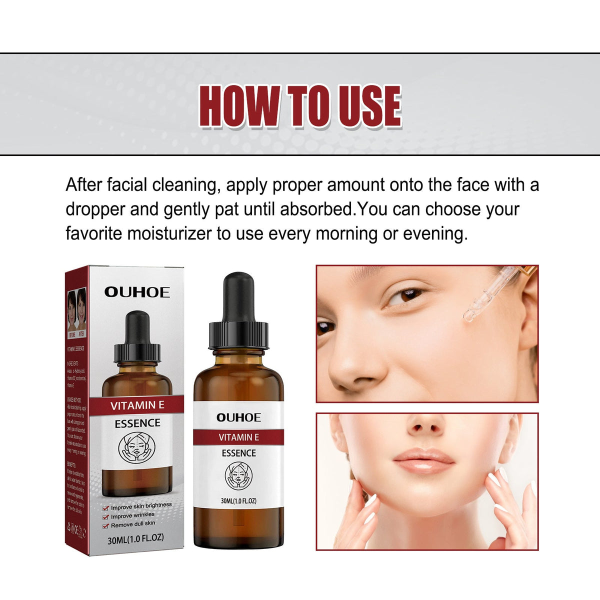 Vitamin E Essence Serum for Wrinkles & Skin Brightness