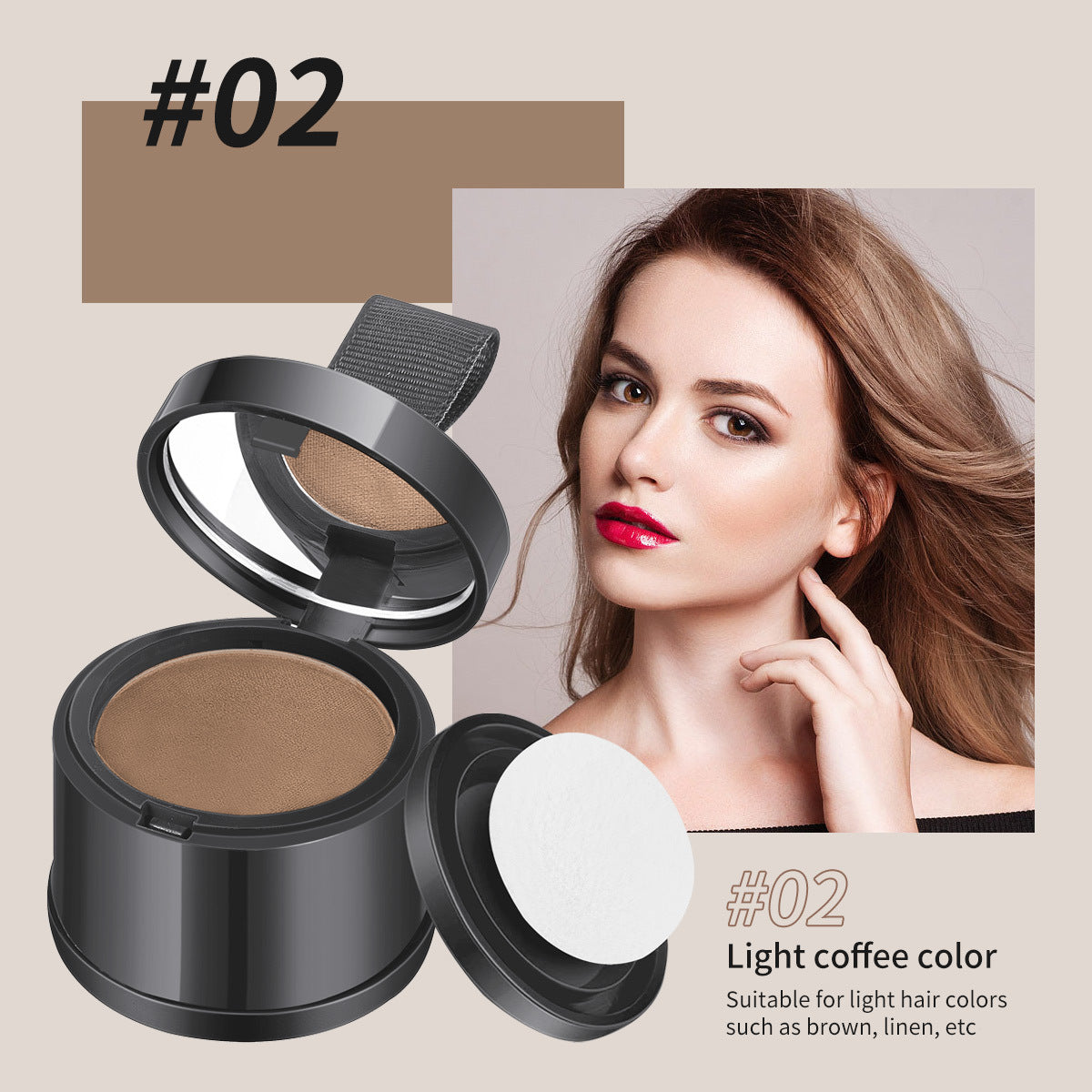 Waterproof Hairline Powder for Fuller-Looking Edges