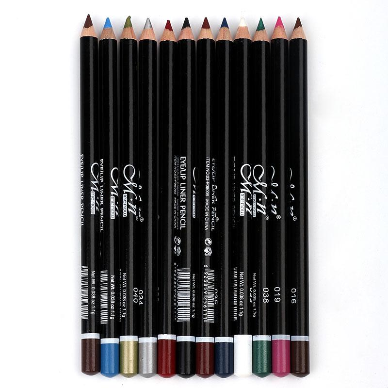 12-Color Waterproof Eyeliner Pencil Set for Bold Looks