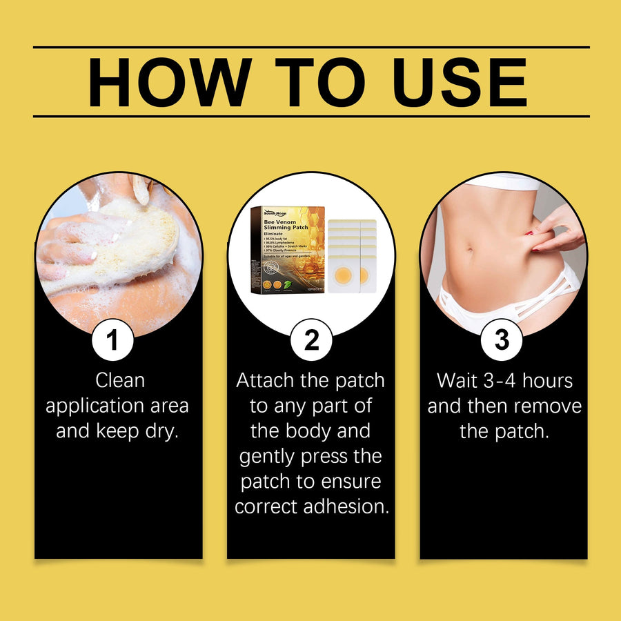 Bee Venom Body Slimming Patches - 10-Pack Contouring Aid