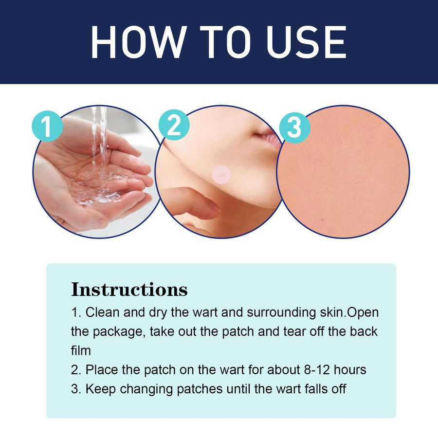 Skin Tag & Mole Removal Patches — 144 Waterproof Patches