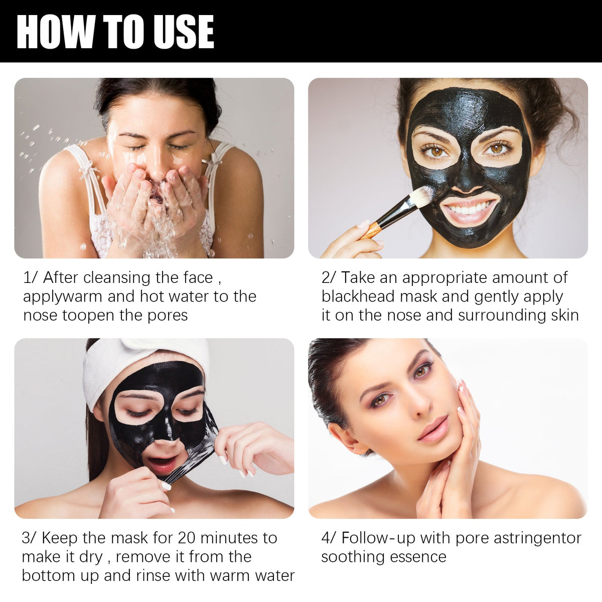 Blackhead Removal Mask — Activated Charcoal Peel‑Off Deep