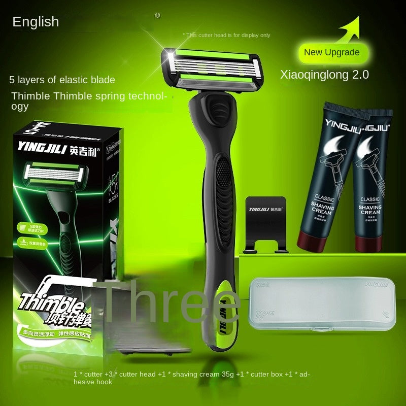5-Blade Safety Razor Set — Smooth Shave, Zero Irritation