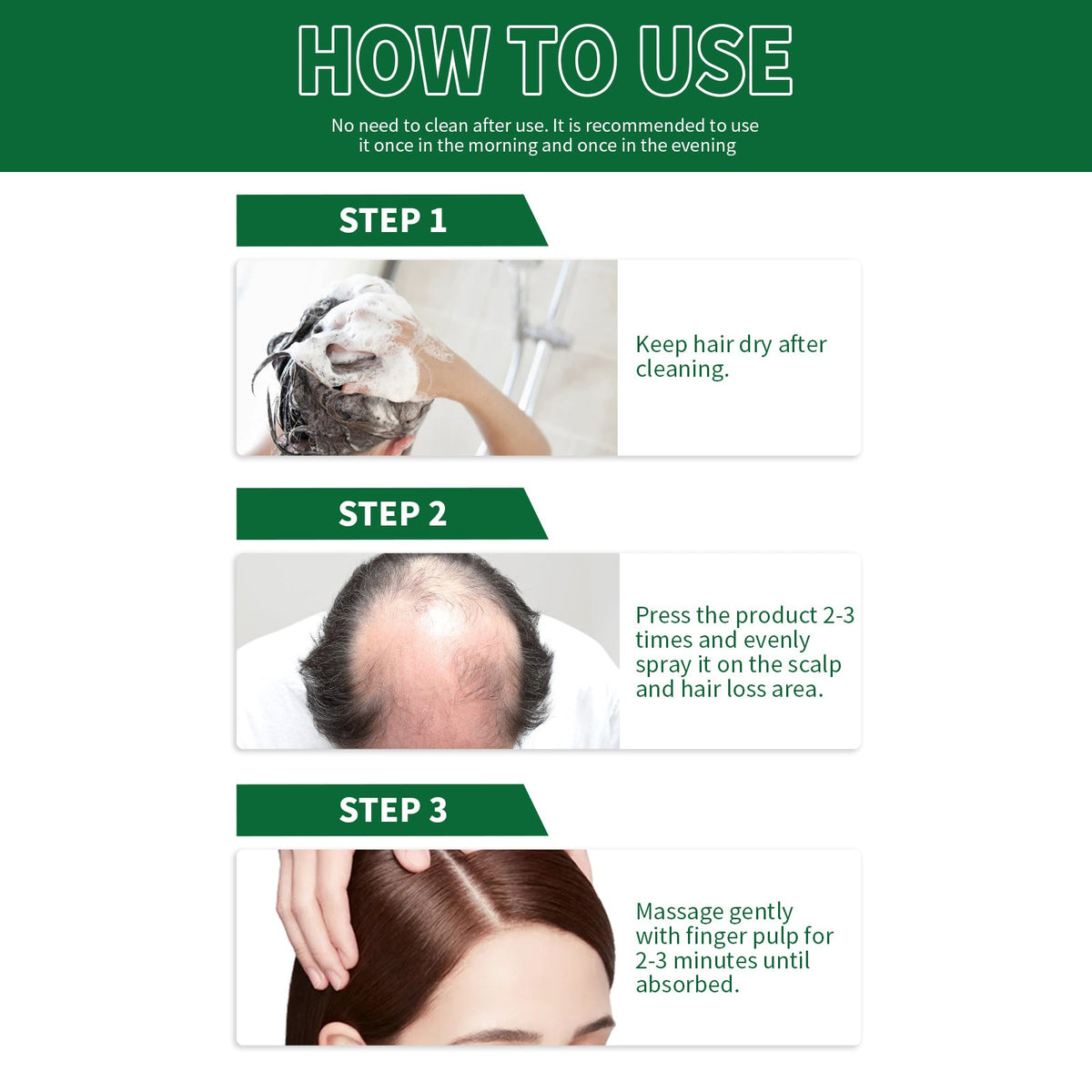 Hair Regrowth Spray — Thickens & Repairs Damaged Follicles