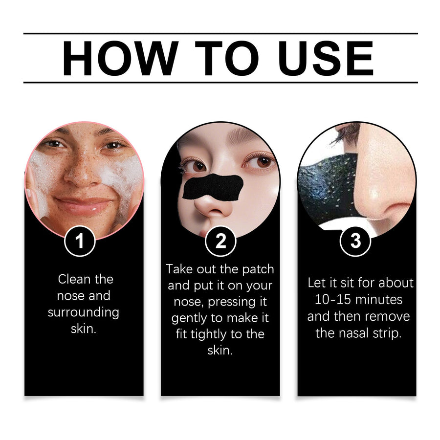 Charcoal Nose Strips for Blackhead Removal, 10-Pack