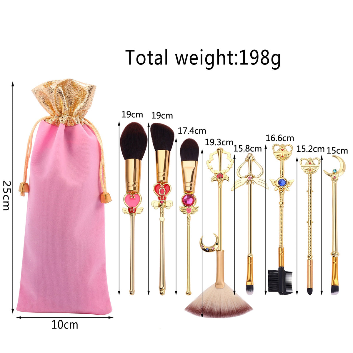 Makeup Brush Set With Sailor Moon-Inspired Details