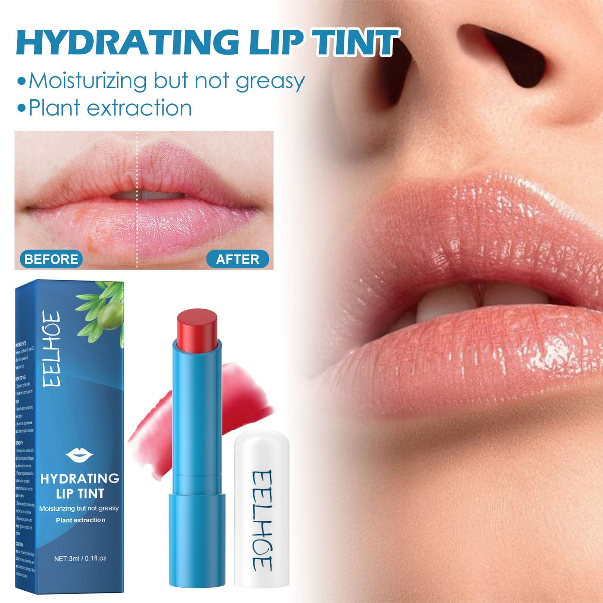 Moisturizing Lip Gloss for Dry Lips, Glossy Lip Color