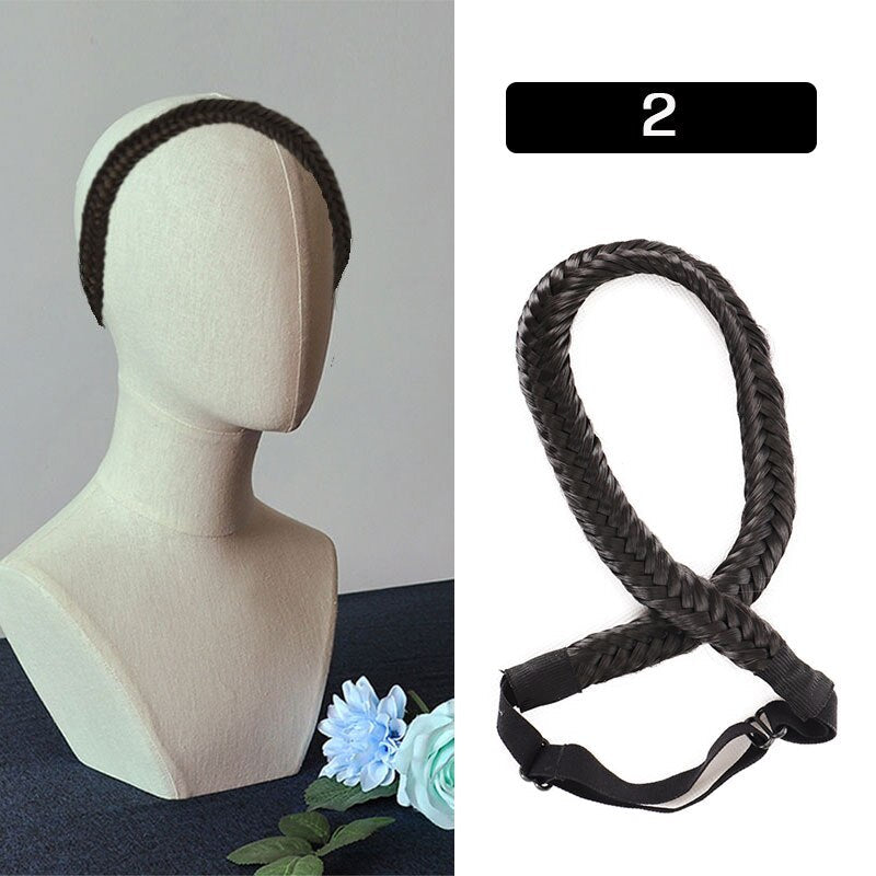 Fishbone Braid Hairband - 16-inch Voluminous Style, 6 Shades