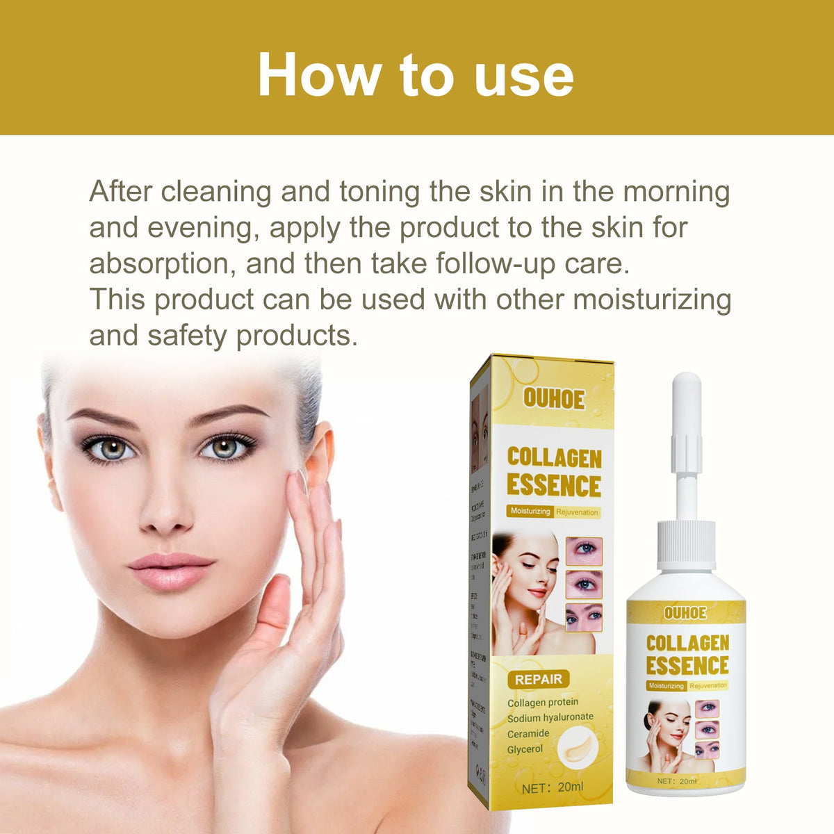 Collagen Essence Serum for Pores, Firming & Fine Lines