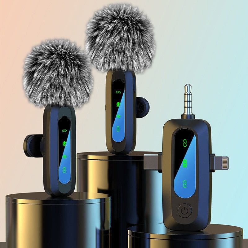 J3 Wireless Lavalier Mic — 3‑in‑1 Interface & Noise Reduction