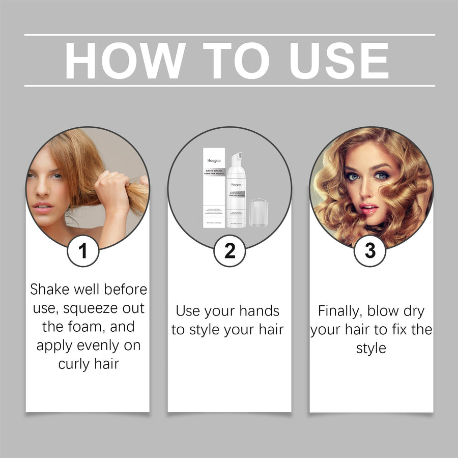 Hair Styling Mousse for Lightweight Curl Definition