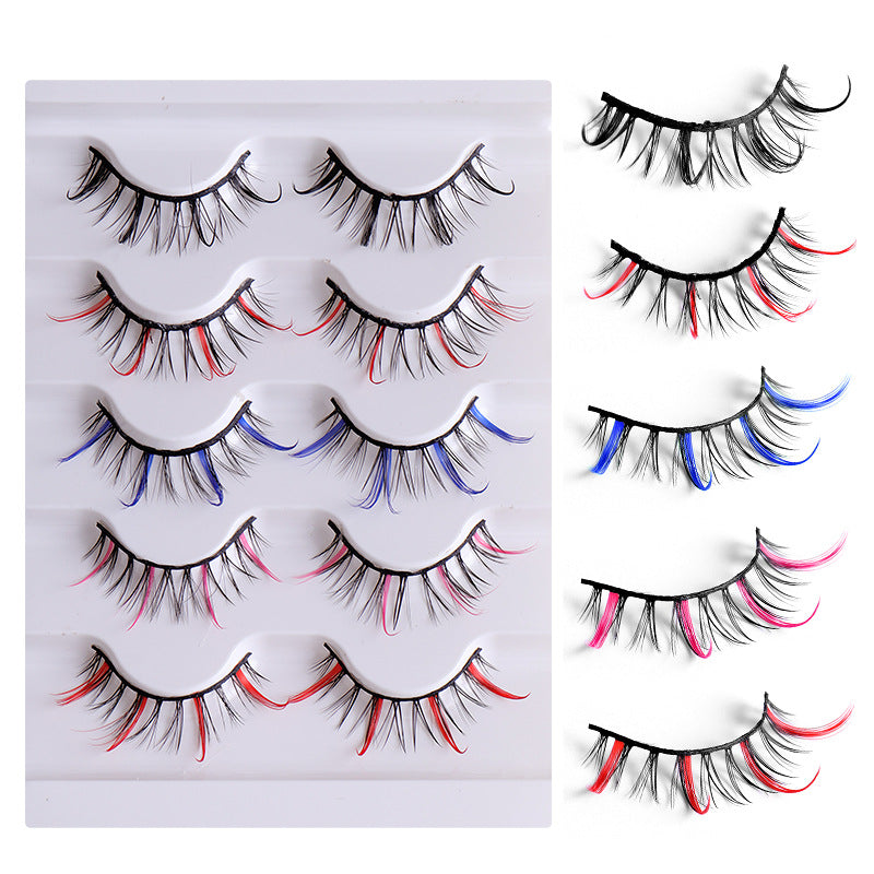Colorful False Eyelashes for Dramatic 5D Eye Looks