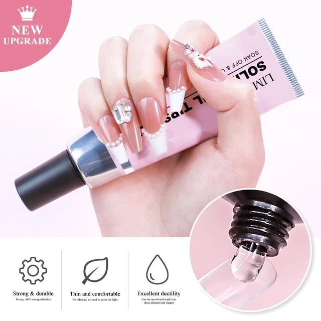 Nail Tip Glue Gel for Strong, Bubble-Free Extensions