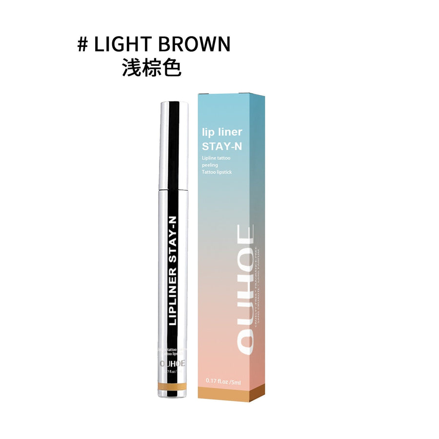 Waterproof Lip Liner Pen for Fuller-Looking Glossy Lips
