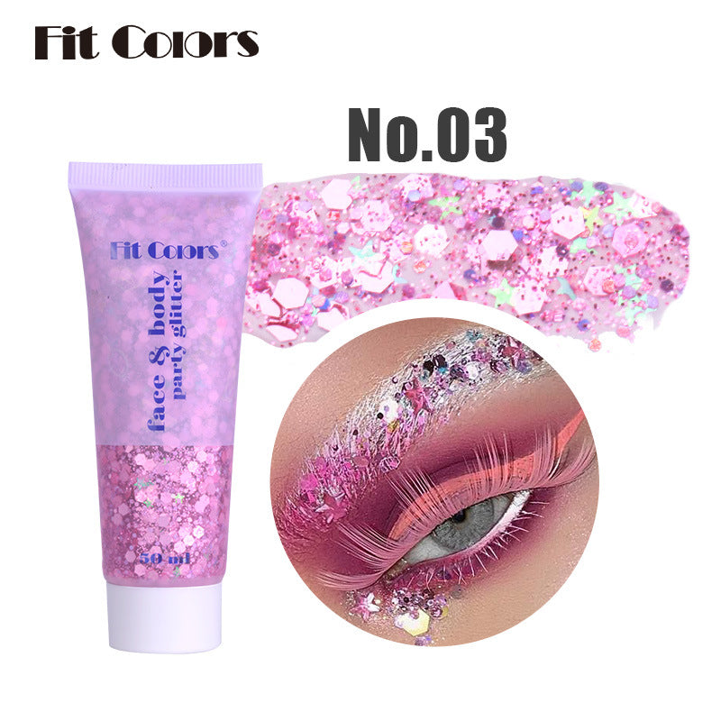 Face & Body Glitter Gel Makeup for Dazzling Sparkle