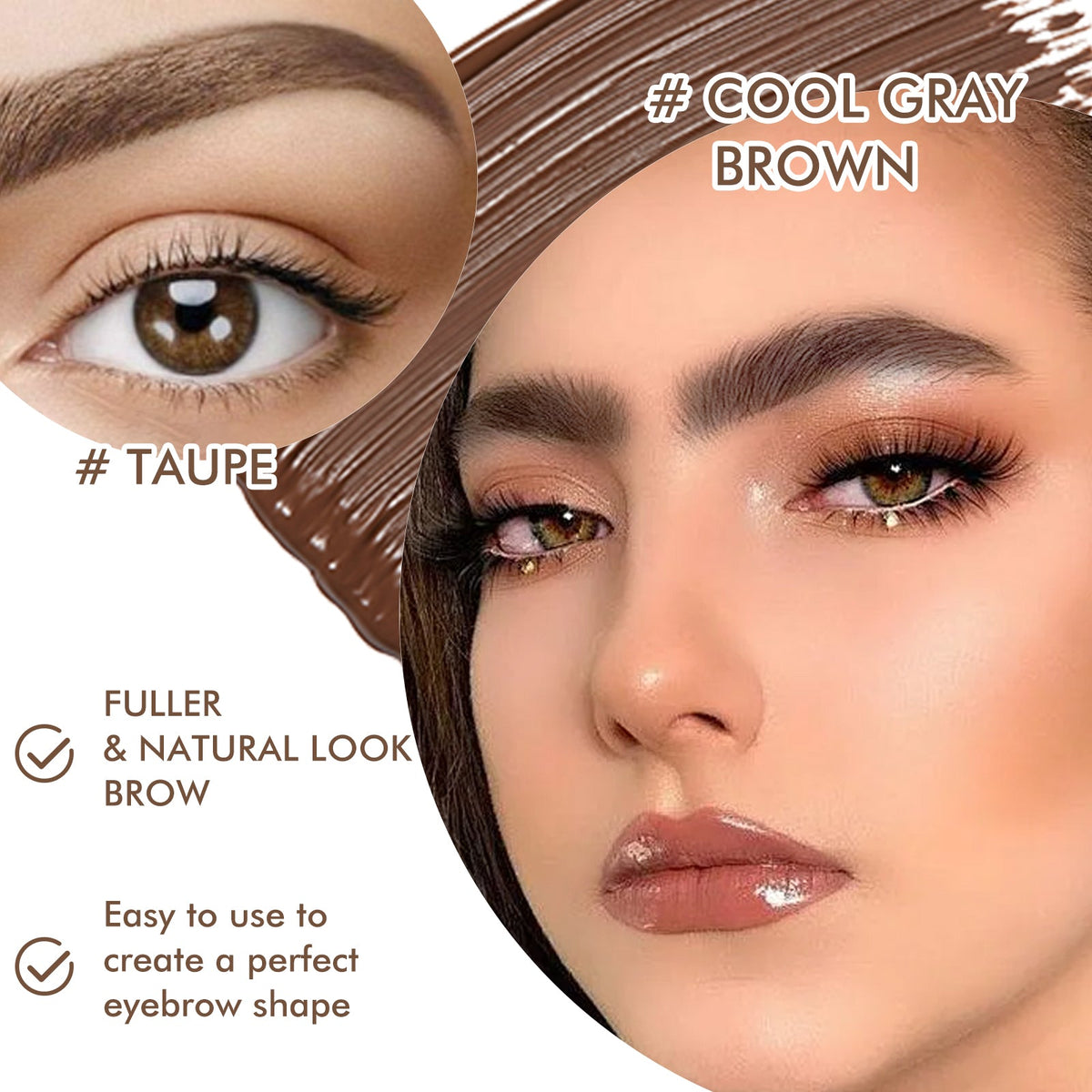 Fiber Brow Gel with Hairlike Fibers for Fuller Brows
