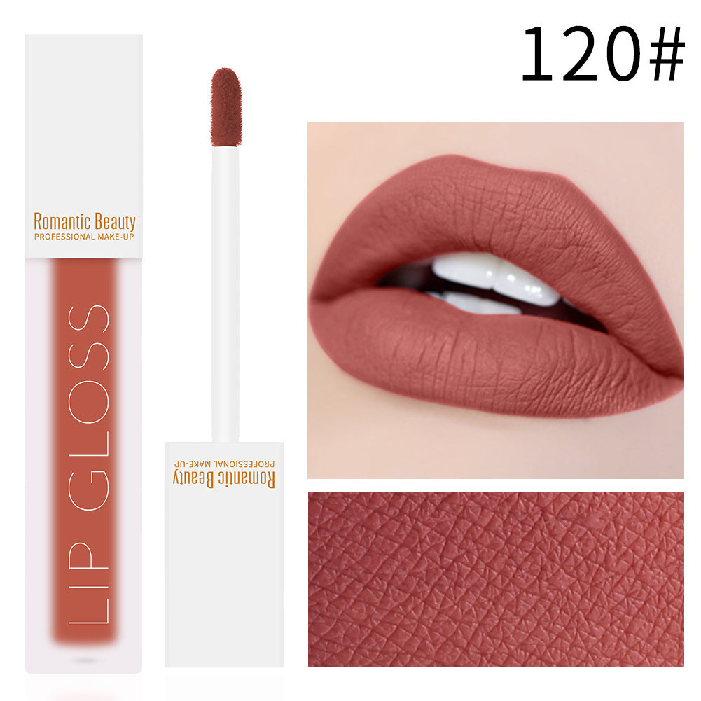 Velvet Matte Lip Gloss Non-Stick Lip Color Rich Pigment