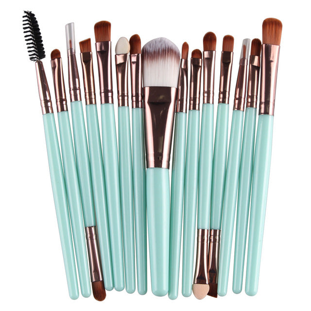 15-Piece Makeup Brush Set for Smooth, Precise Looks