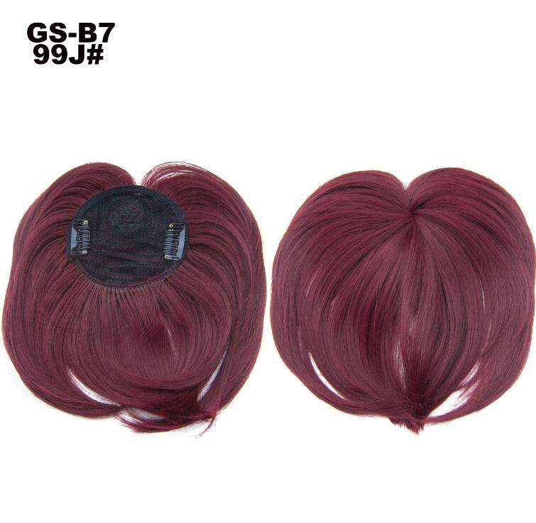 Clip In Bangs Synthetic — Blunt Fringe Hairpiece in 9+