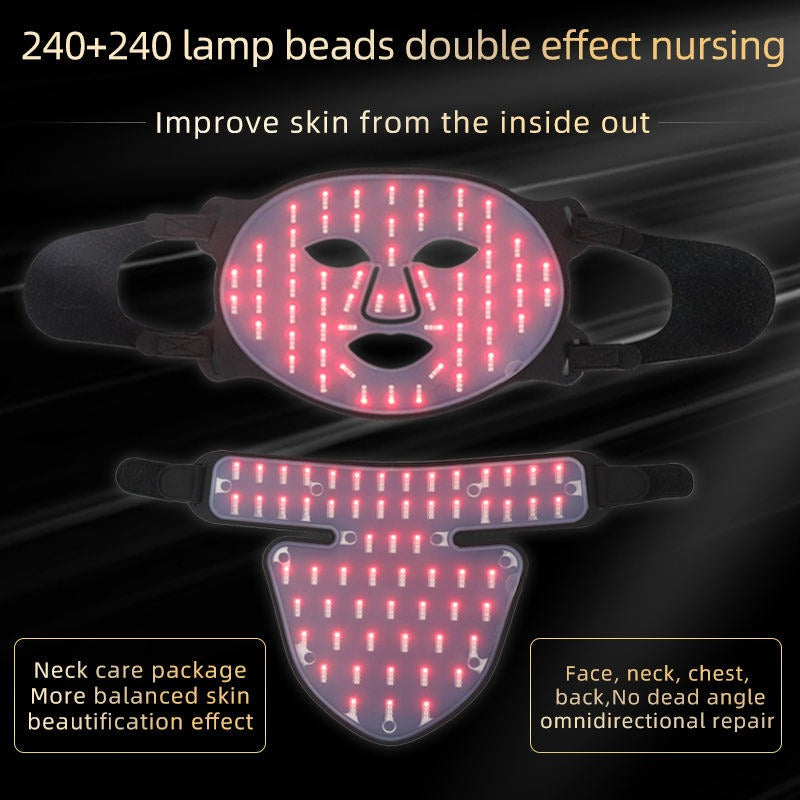 LED Light Therapy Mask for Face and Neck Rejuvenation