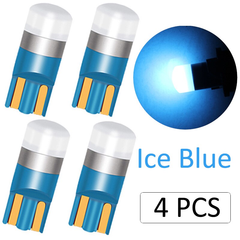 194 LED Bulb — T10 W5W 3030 10‑Pack Brighter Interior Light