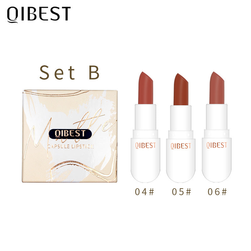 Mini Capsule Lipstick Set – Portable Velvet Matte Color
