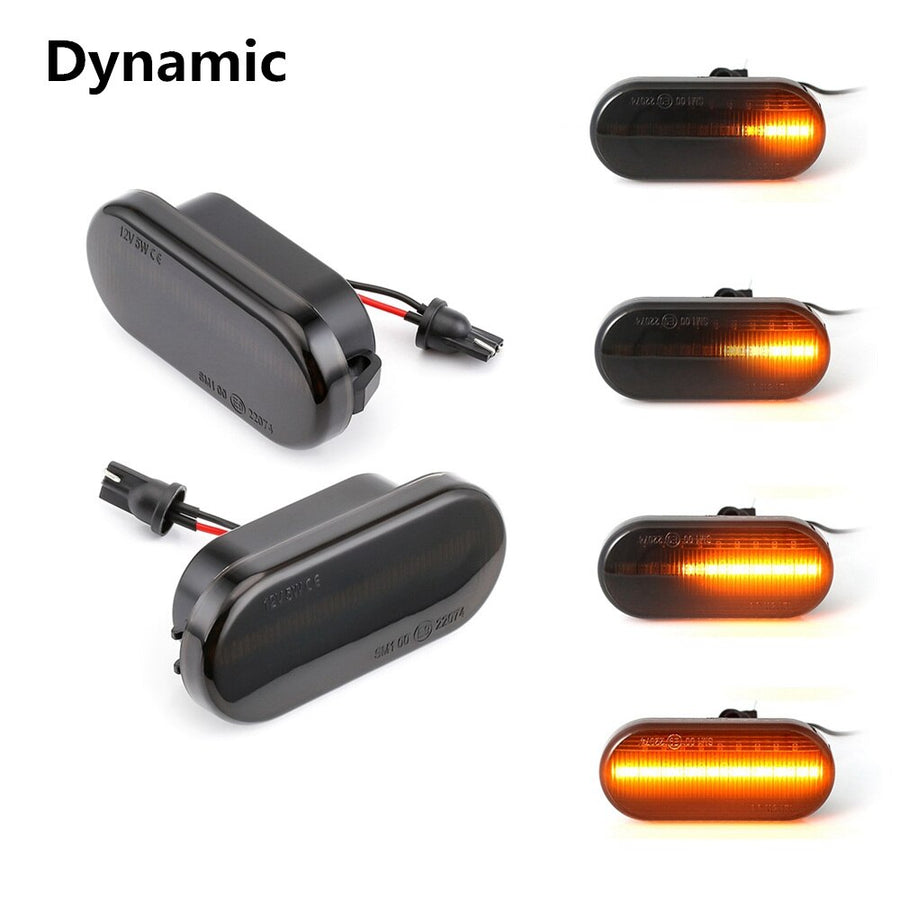 Amber Sequential LED Side Markers for VW Seat Skoda Ford —