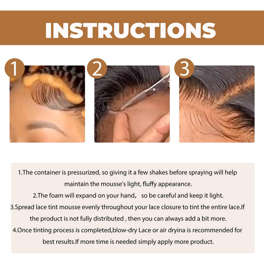 Lace Tint Mousse for Natural Skin-Tone Lace Blending