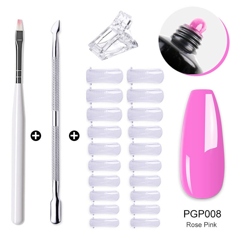 Gel Nail Extension Kit — Salon-Quality Cured Gel and Tips