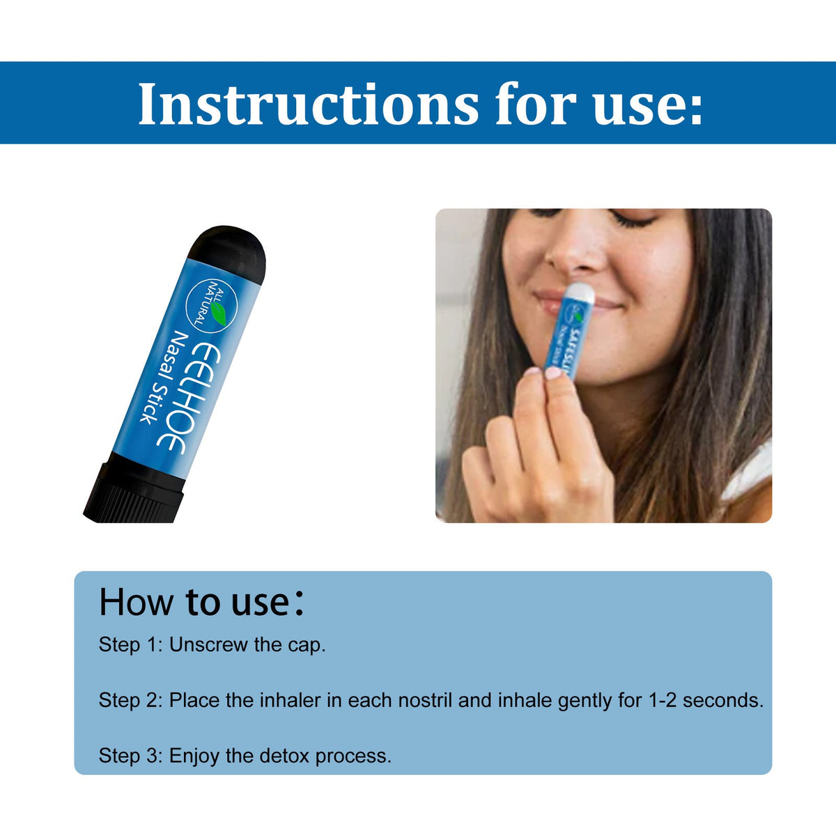 Herbal Aromatherapy Nasal Inhaler Stick for Instant Refresh